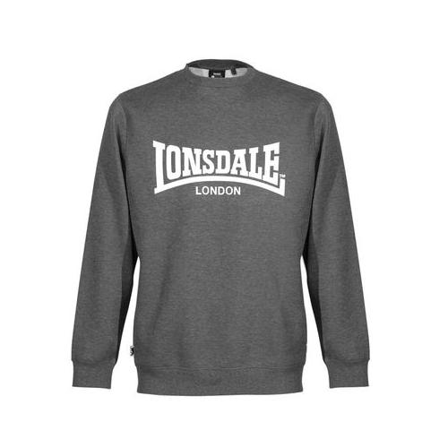 Lonsdale Mens Essential Crew Sweater - Charcoal [Parallel Import]