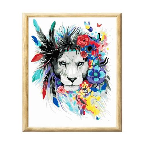 Iconix Adult Paint by Numbers with Frame | Jungle King