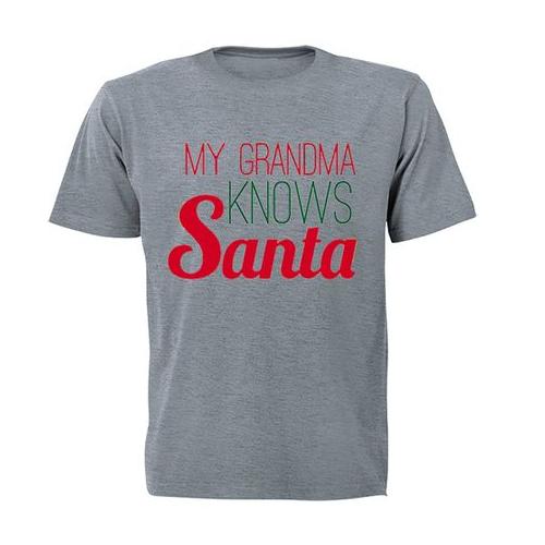 My Grandma Knows Santa - Christmas - Kids T-Shirt