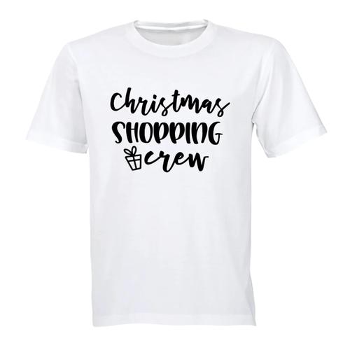 Christmas Shopping Crew Gift Kids TShirt- WHITE