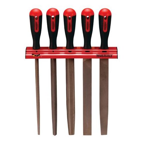 Teng Tools - 5 Piece 10inch (250mm) File Set with Wall Rack - WRFL05