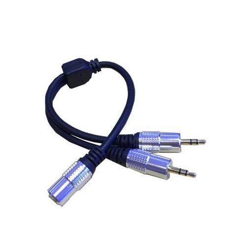 Pole female to 2 3.5mm male input Audio Adapter splitter cable