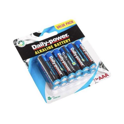 12 Pack Alkaline AAA Batteries