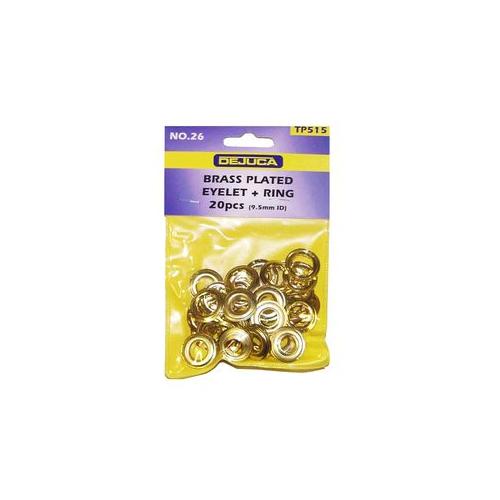 Dejuca - Eyelets - Bp - No.26 - 9.5mm - Id - 20/Packet - 6 Pack