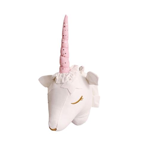 Wall Hanging Plush Stuffed Unicorn Head