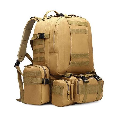 50L Tactical Backpack with 3 Molle Pouches for Traveling