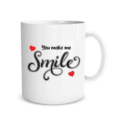You Make Me Smile Boyfriend Girlfriend Anniversary Valentine Gift Mug