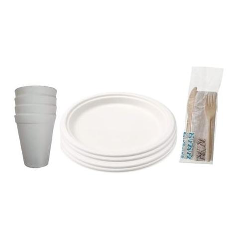 Plate ,Cup and Cutlery Set - Pack Of 25