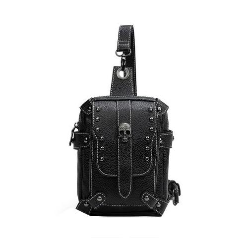 Steampunk Crossbody Sling Bag Leather Chest Purse Fanny Pack Chest Bag
