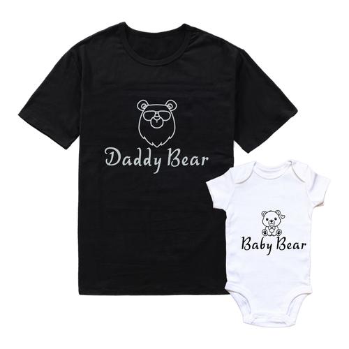 Daddy Bear T-Shirt and Matching Baby Vest Baby Bear - 0-3 months
