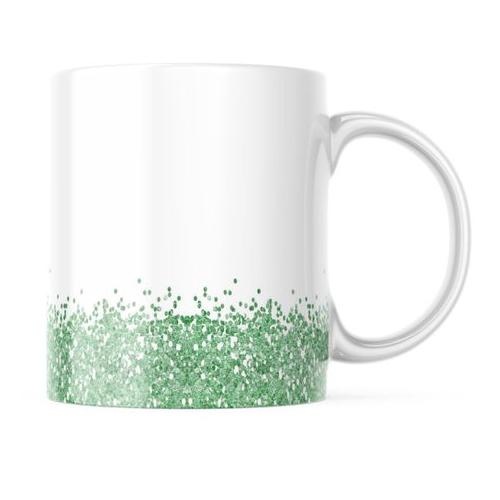 Green Glitter Printed Coffee mug