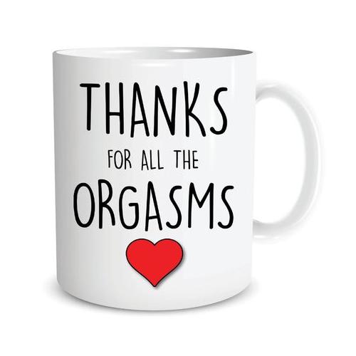 Thanks For the Orgasms Boyfriend Girlfriends Anniversary Valentine Gift Mug
