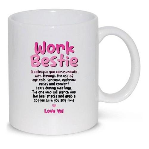 Work Bestie Eye Rolls Colleague Coworker Birthday Christmas Gift Mug