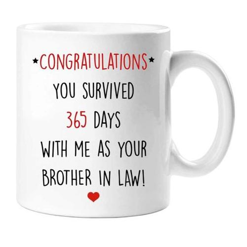 365 Days as Your Brother-in-Law 1st Anniversary Sister-in-Law v2 Gift Mug