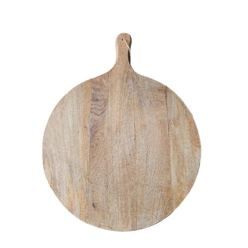 Heavy Duty Round Wooden Chopping Board With Handle