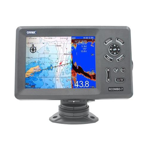 ONWA 7" GPS Chartplotter with Fishfinder - KCombo-7