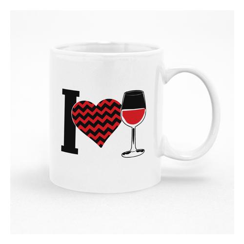 I Love Wine Mug - Fun Gift Idea for Wine Lovers