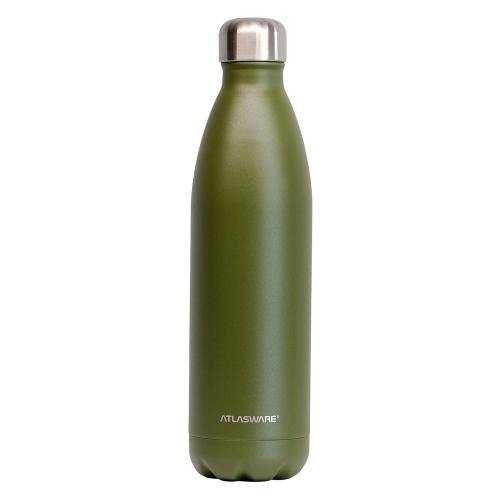 Atlasware 750ml Stainless Steel Flask Safari Green