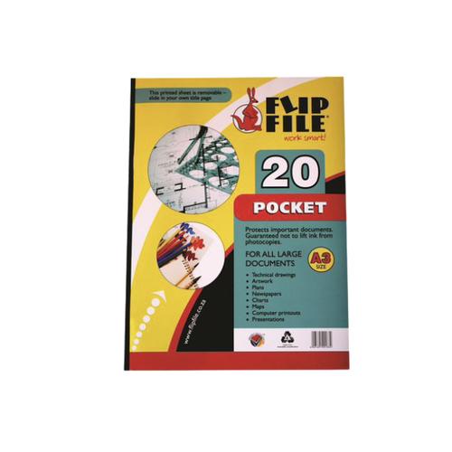 Flip File- Display Book A3 20 Pocket x 4