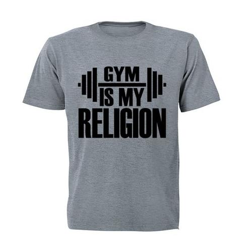 Gym is my Religion - Mens - T-Shirt - Grey