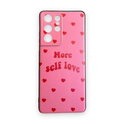AMA Silicon Protective Case More Self Love Pink For Samsung S21 Ultra
