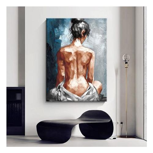 Nude Girl Back Painting Canvas Print Wall Art Décor