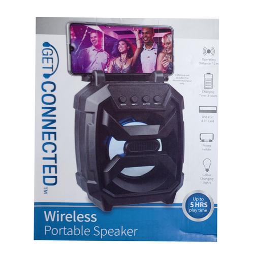 Speaker - Wireless - Portable with Phone Holder - Colour Changing Lights