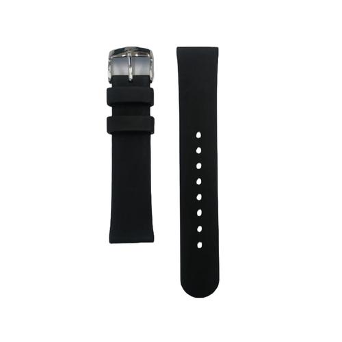 18mm Black Silicone Watch Strap