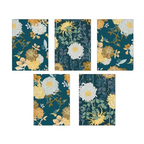 Greeting Cards: Asian Florals (5-Pack)