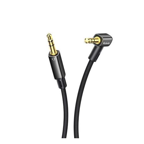 Mcdodo Braided Gold Plated Right Angle Aux Audio Cable Male to Male 3.5mm