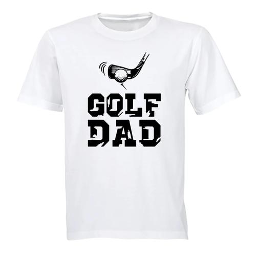 Golf Dad v11 - Birthday or Christmas and Father's Day Gift T-Shirt-White