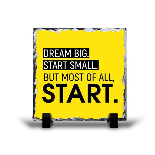 Dream Big Start Small Inspiration Motivation Birthday Gift Rock Slate