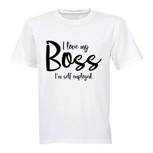 Self Employed Boss v3 Birthday-Christmas-Fathers Day Gift T-Shirt-White