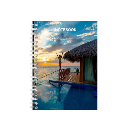 Tropical Resort at Sunset Notebook - Gift Idea - Writing Books Notepad Pad