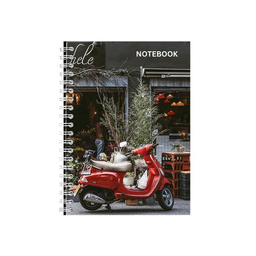 Red Scooter Outdoor Notebook - Summer Gift Idea - Writing Books Notepad Pad