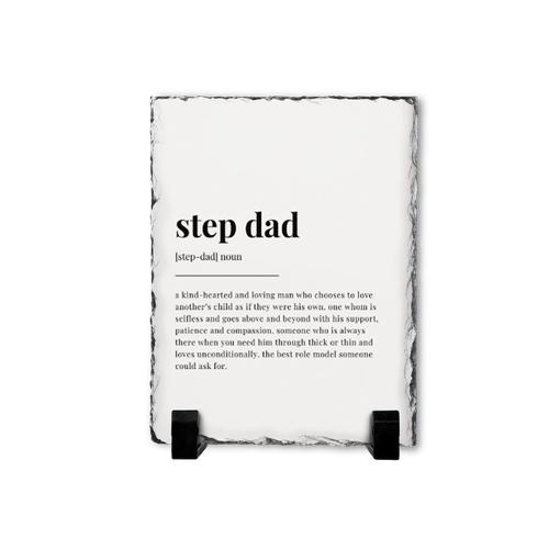 Stepdad Birthday Christmas Father's Day v5 Gift Rock Slate