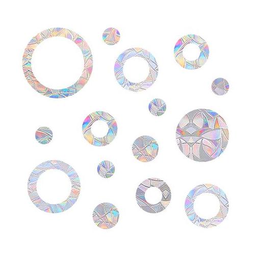 Window Home Decor Adhesive Reflective Stained Glass Galaxy Stickers(11pc)