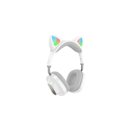 Hoco ESD13 Cat Ear Bluetooth 5.3 Headphones with Mic - White