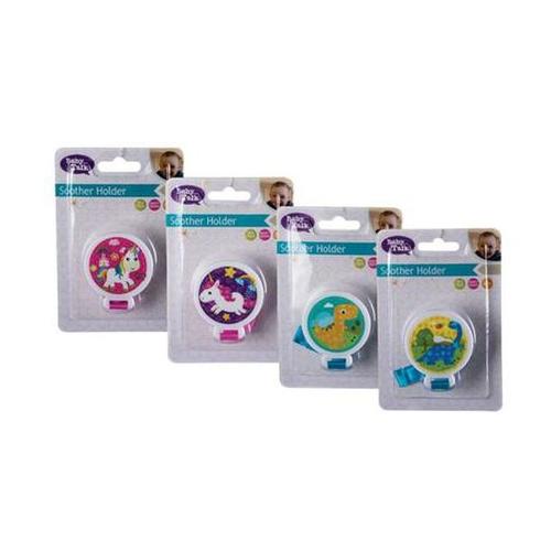 Baby Soother Holder with Ribbon (4 Pack)