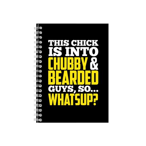 Chubby Bearded Notebook - Great Chicks Gift Idea - Writing Books Notepad