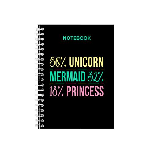 Unicorn Mermaid Princess Notebook - Great Gift Idea - Writing Books Notepad
