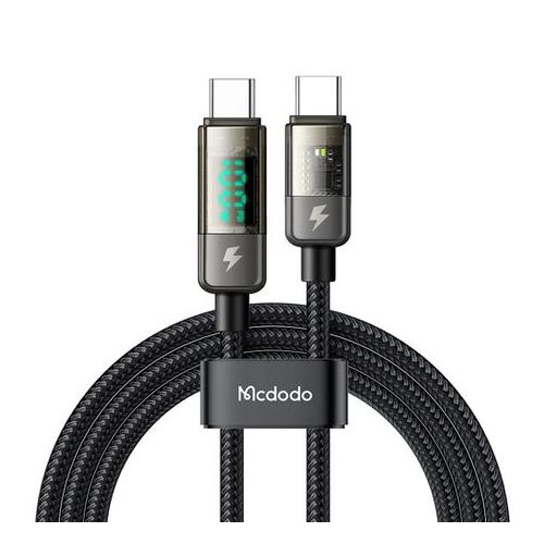 Mcdodo 100W Auto Off + Led Watt Display USB C Braided Fast Charging Cable