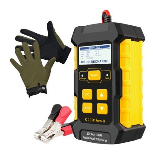 Test, Repair & Recharge 3 In 1 KW510 Car Battery Tester With Add On Gloves