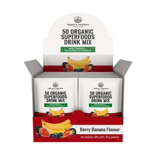 Nature's Nutrition Berry Banana Superfoods Drink Mix Sachets