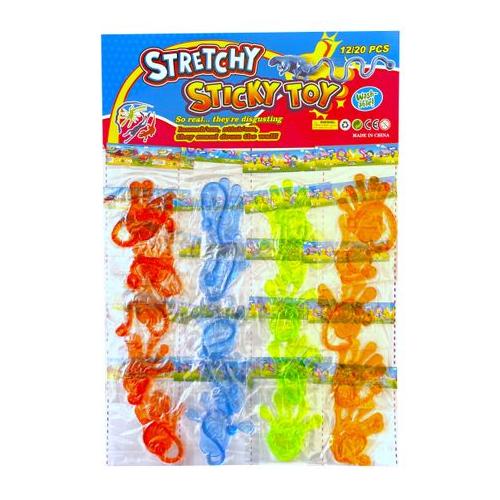 Party & Classroom Kids Prizes - 20 Stretchy & Sticky Grabbing Hand Toys
