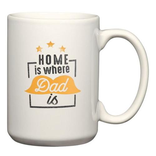 Home Is Where Dad Is Birthday Christmas Father's Day Gift Coffee Mug