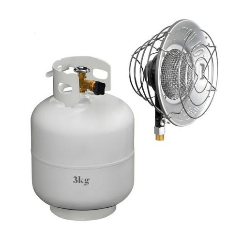 Portable Infrared Gas Heater Top & 3kg Cylinder