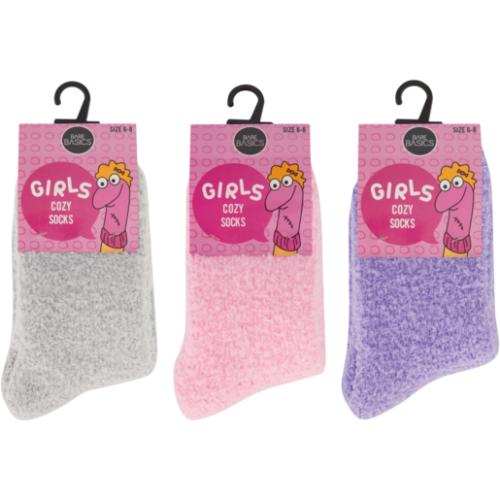Bare Basics Girls Cosy Knitted Sleeping Socks 6-8 Years (Assorted Item - Supplied At Random)
