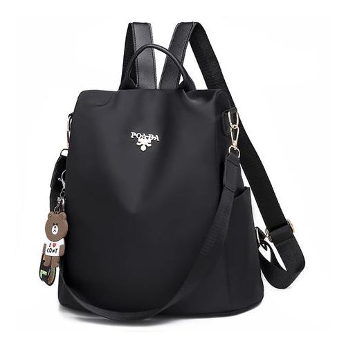 Women Fashion Backpack Anti-theft Waterproof Shoulder Bag - Black