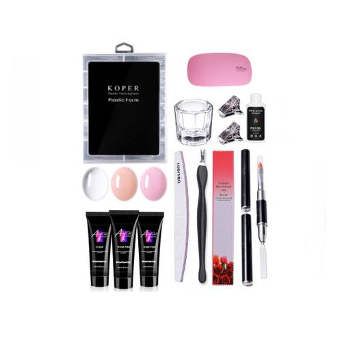 The Beautiholic Polygel Nail Starter Kit With Slip Solution & 6W Nail Lamp